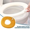 Unique Bargains Stretchable Thicker Toilet Seat Cover Pad Lid with Handle Bathroom Washable Reusable - 2 of 4