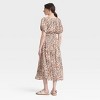 Women's Puff Short Sleeve Drop Tiered Midi A-Line Dress - Universal Thread™ - 2 of 3