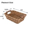 Aoibox Waterproof Hand-Woven Wicker Storage Baskets with Handles Blue 2 Pack Organize Pantry Living Room Bathroom - 2 of 4
