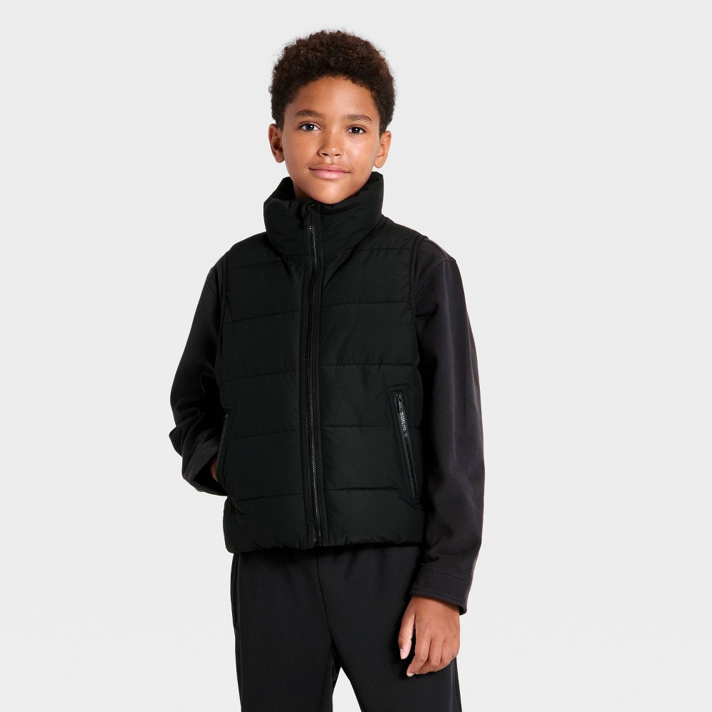 Boys' Puffer Vest - All In Motion™ Black XS