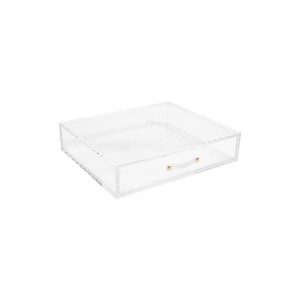 Russell+Hazel Stackable Storage Drawer Clear/Gold (55745) - 1 of 3