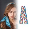 Unique Bargains Women's Geometric Satin Headband Orange Red 1 Pc - 2 of 4
