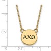 Black Bow Jewelry 14k Yellow Gold Plated Sterling Silver Alpha Chi Omega Greek Life Necklace 18 Inch - 2 of 4