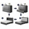 Mjkone Queen Murphy Bed with Mattress,Foldable Space-Saving Cube Cabinet Bed - 4 of 4