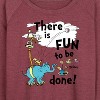 Women's - Dr. Seuss - Fun To Be Done Lightweight French Terry Wide Neck Long Sleeve Graphic Shirt - 2 of 4