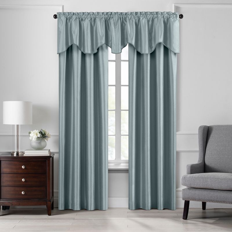 Colette Faux Silk Blackout Single Window Curtain Panel - Elrene Home Fashions, 4 of 7