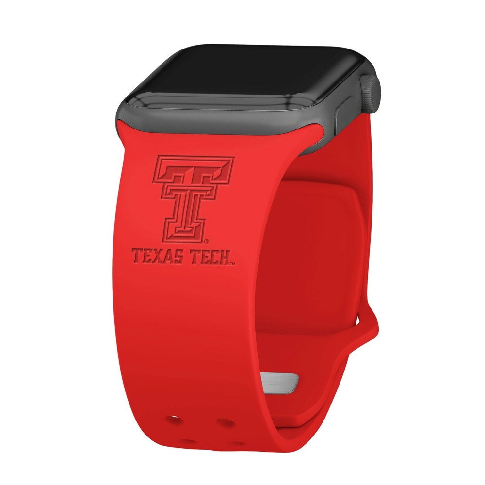 Photos - Smartwatches NCAA Texas Tech Red Raiders Wordmark Engraved Apple Watch Band - 42/44/45/