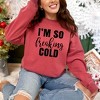 Simply Sage Market Women's Garment Dyed Graphic Sweatshirt I'm So Freakin' Cold - 3 of 3