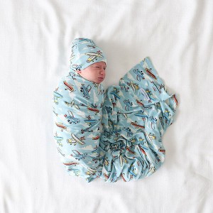 Infant Posh Planes Swaddle And Beanie Set - Posh Peanut - 1 of 4