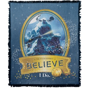 Polar Express True Believer Blanket 50"x60" Woven Tapestry - 1 of 4