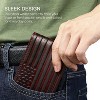 FATMOON Men's Wallet,Flag Embossed Full Grain Leather Wallet,Vintage Western Leather Short Bifold Wallet Vintage Credit Cards Holder - 4 of 4