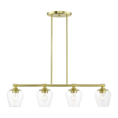 Livex Lighting Willow 4 - Light Chandelier in  Satin Brass