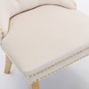 Lyngins Dining Chairs Set of 2,Nailhead Trim Velvet Kitchen Chairs with Chrome/Gold Stainless Steel Legs,Armless Chair for Dining Room,Living Room - 4 of 4