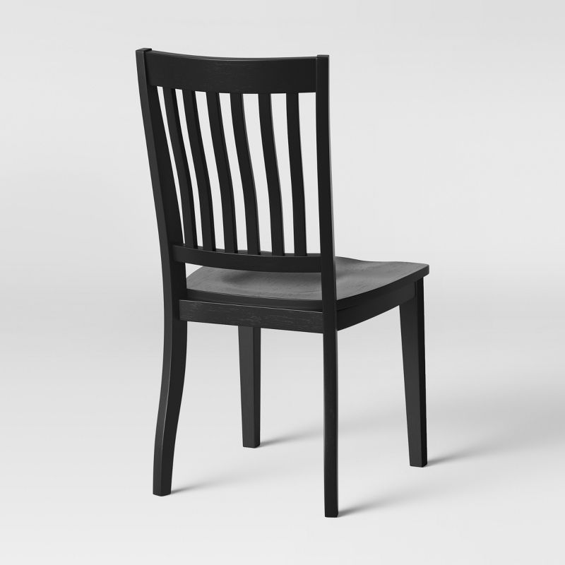 2pk Holden Slat Back Dining Chair Black - Threshold&#8482;, 6 of 8