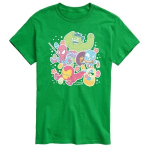 Men's - Marvel - Avengers Easter Stickers Short Sleeve Graphic T-Shirt - 1 of 3