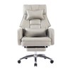 PAGED Adjustable Height Office Chair, Modern PU Leather Reclining Chair with High Back and Footrest, Ergonomic Executive Chair for Office - 3 of 4