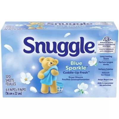 Snuggle Blue Sparkle Fresh Scent Dryer Sheets