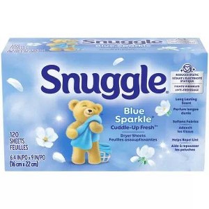 Snuggle Blue Sparkle Fresh Scent Dryer Sheets - 1 of 4