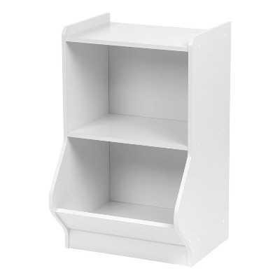 IRIS 2 Tier Storage Organizer Shelf with Footboard White