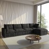 Cloud Couch Modular Sectional Sofa,134" L Shaped Couch, Oversized Convertible Wide Seater,4 Seater With Ottoman For Living Room Set - 2 of 4