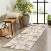 Area Rug Washable Non-Slip Lightweight Floral Vintage Distress Print Rug for Living Room - 3 of 4