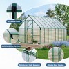Polycarbonate Greenhouse for Outdoors, Large Walk-InGreenhouse with Quick Setup Structure and Roof Vent, Greenhouse with Ventilation - 4 of 4