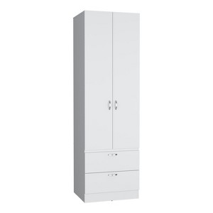 NicBex 76.80"H Armoire Wardrobe Closet Storage Cabinet with 2 Doors & Shelves & 2 Drawer for Bedroom - 1 of 4