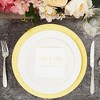 Sparkle and Bash 100x Mr Mrs Gold Foil Disposable Cocktail Napkins for Weddings Party, white 5 inch, 3 Ply - 2 of 4