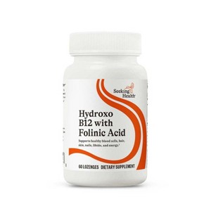 Seeking Health Hydroxo B12 with Folinic Acid - 60 Lozenges - 1 of 4