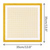 INSPIRE CHIC Men's Silky Checkered Solid Trim Pocket Squares - 2 of 4