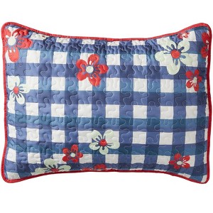 The Lakeside Collection Floral Check Quilt Ensemble - Sham 1 Pieces - 1 of 2