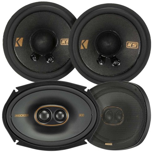 Kicker KSC69304 KS-Series 6x9" 3-Way Speaker 1" and .75" tweeter Bundled with KSC2704 2.75" Mid-range Speaker - image 1 of 4