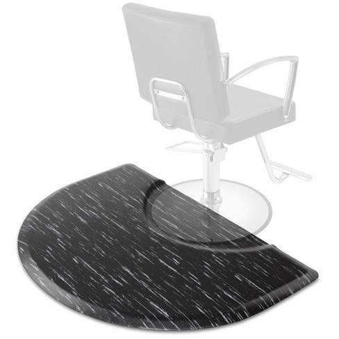 Saloniture Salon Barber Shop Chair Anti fatigue Floor Mat Black Semi Circle Target