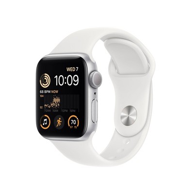 Apple Watch Se Gps 44mm Silver Aluminum Case With White Sport Band