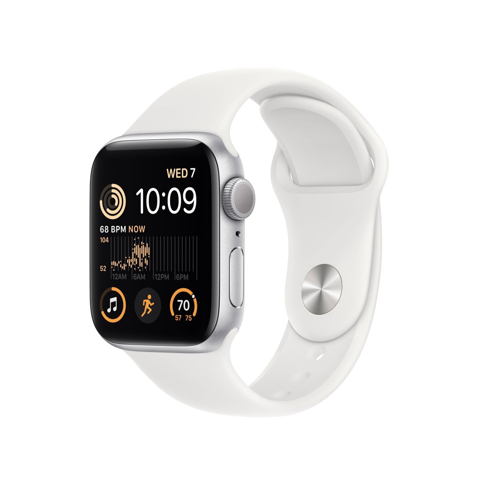 Photos - Wrist Watch Apple Watch SE GPS 40mm Silver Aluminum Case with White Sport Band , (2022