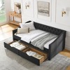NicBex Twin Size Upholstered Tufted Daybed with 2 Drawers and Button Back for Bedroom,Living Room,Apartment - 2 of 4
