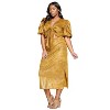 L I V D Women's Cheetah Foil Wrap Top and Midi Skirt Set - 2 of 3