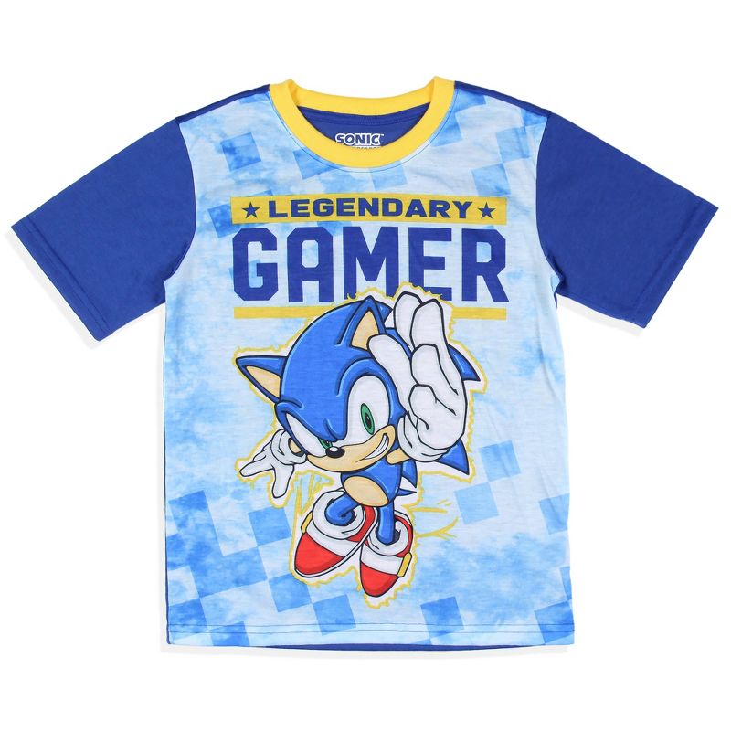 Sonic The Hedgehog Boys Legendary Gamer Short Sleeve 2 Pc Pajama Set, 2 of 7