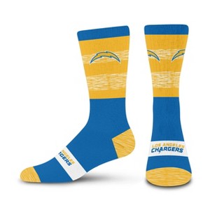 NFL Los Angeles Chargers Youth Mixer Crew Socks: Cushioned Heel & Toe, Knit Fabric - 1 of 3