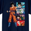 Dragon Ball Super Goku Character Panels Men's Navy Crew Neck Short Sleeve T-shirt - 2 of 3