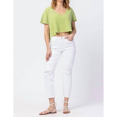 Women's Mid-Rise friend Destroyed Jeans - Judy Blue