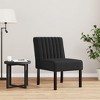 vidaXL Modern Velvet Lounge Chair - Slipper Chair with Solid Wood Legs, Comfortable High-Density Foam Cushioning - 2 of 4