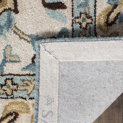 Peacock Blue Hand-Tufted Wool Rectangular Area Rug