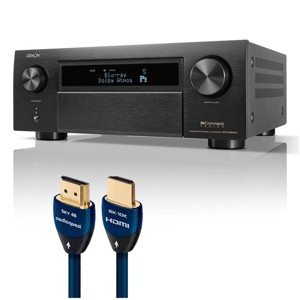 Denon AVR-X6800H 11.4 Channel 8K Receiver with AudioQuest SKY 3m HDMI Cable - 1 of 4