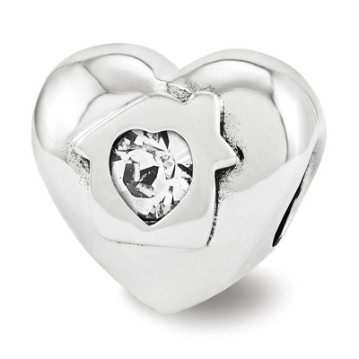 Black Bow Jewelry Sterling Silver Red Crystal Home Where Love Resides Heart Bead Charm