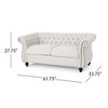 NicBex Classic Chesterfield Sofa Bed, Loveseat Sofa with Nailhead Trim & Rolled Arms for Bedroom,Living Room - 3 of 4