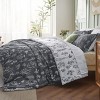 Bedsure | 2/3 Pcs Floral Printed Reversible Sage Green Comforter Set Queen Size Soft Designed Plants Pattern Bedding Set - 4 of 4