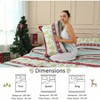 Reversible Xmas Quilts, Full/Queen Size, Christmas Bedding, Bedspread, Lodge Cabin Moose Coverlet, Red Blue Stripe Quilt Set - 4 of 4