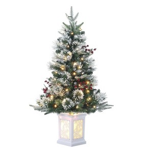 Christmas Tree for Front Door, Christmas Tree with Potted, Xmas Tree with Red Berries, Xmas Tree for Holiday Decor - 1 of 4