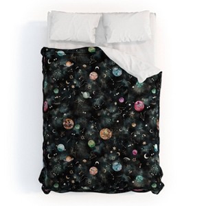 Deny Designs 3pc Queen Ninola Design Mystical Galaxy Comforter and Sham Set Black - 1 of 4